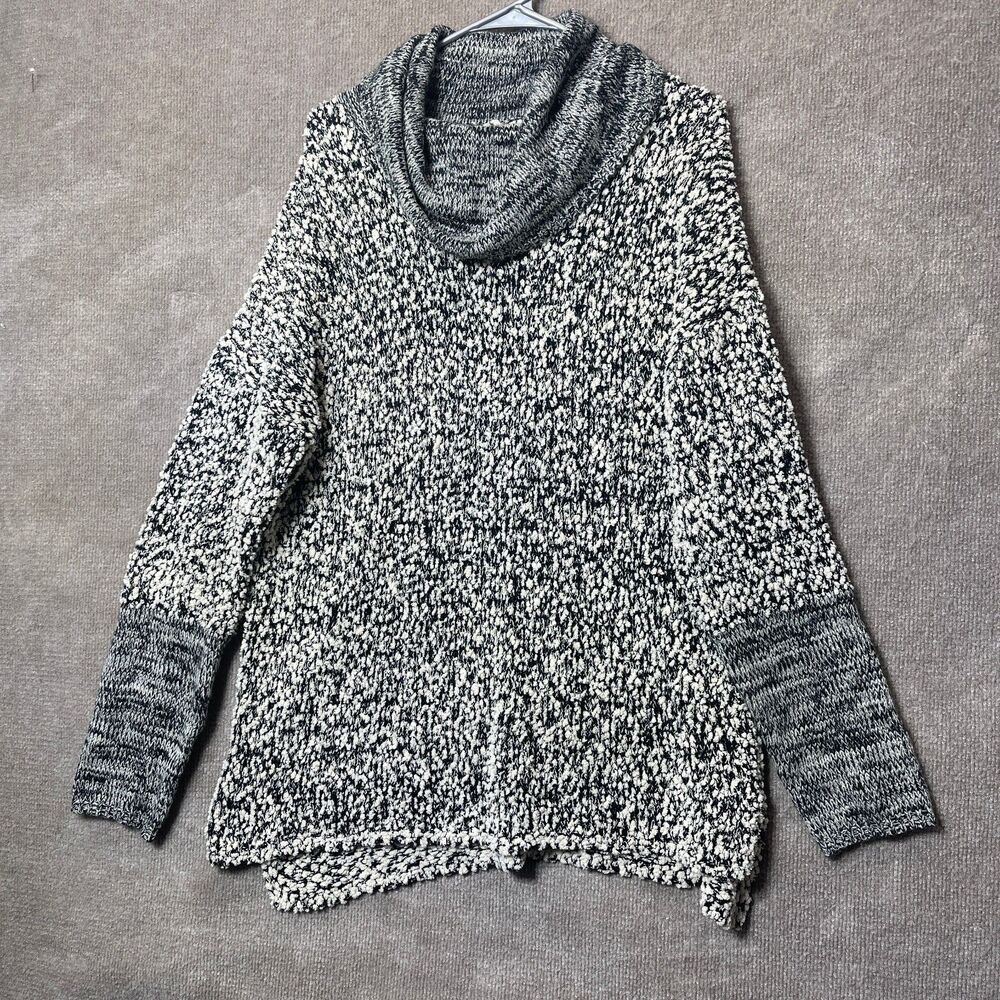 Sabrina Lauren Sweater Womens L Cowl Neck Pullover Textured Knit Casual Soft